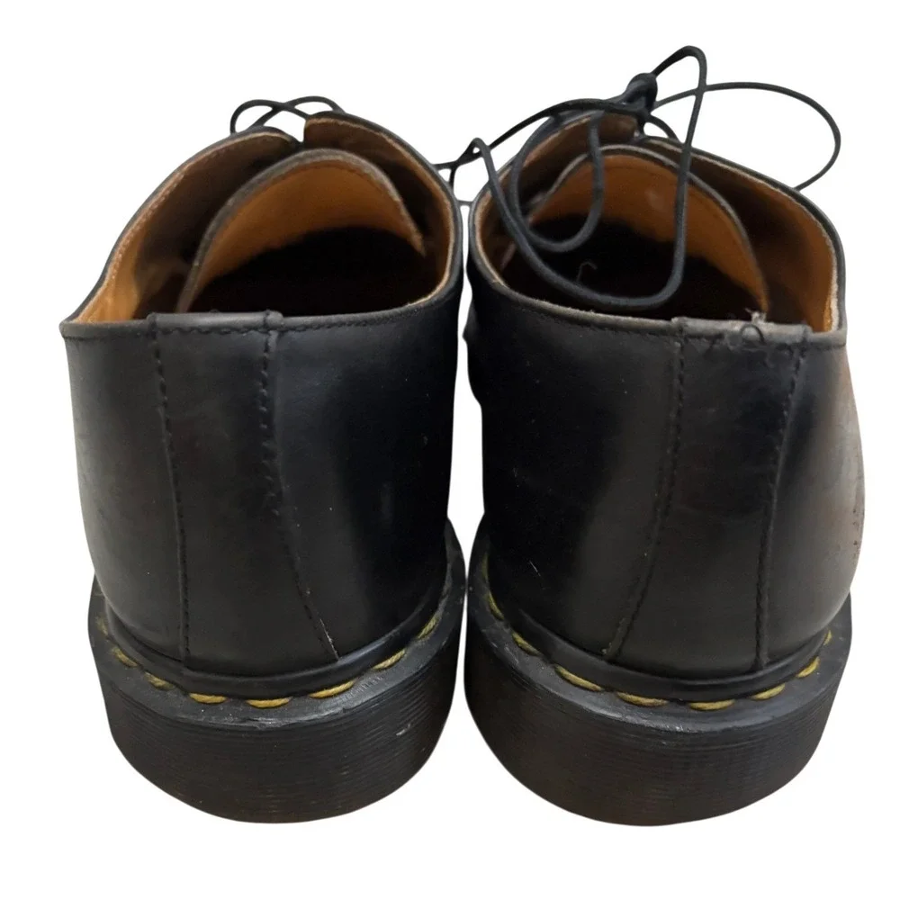 Dr. Martens 1461 Black Smooth Leather Oxford Shoes Mens Size 11 Three Eyelet